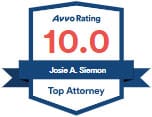Avvo Rating 10.0 | Josie A. Siemon | Top Attorney