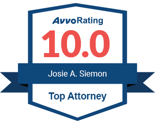 Avvo Rating 10.0 | Josie A. Siemon | Top Attorney